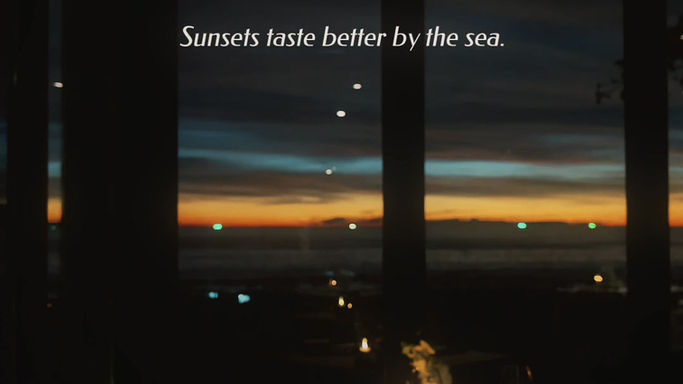 Sunset by the sea
